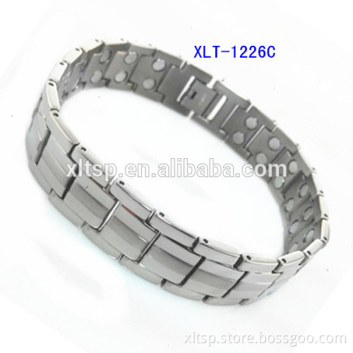 hot sale mens gold titanium magnetic bracelet